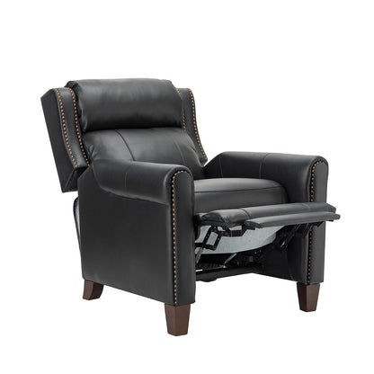 Fauteuil inclinable manuel large en cuir véritable Felisa 32,48