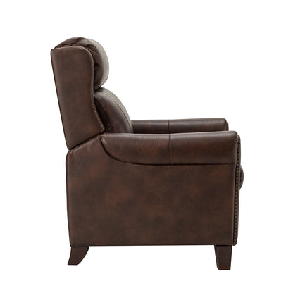 Fauteuil inclinable manuel large en cuir véritable Felisa 32,48