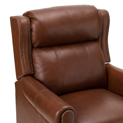Fauteuil inclinable manuel large en cuir véritable Felisa 32,48
