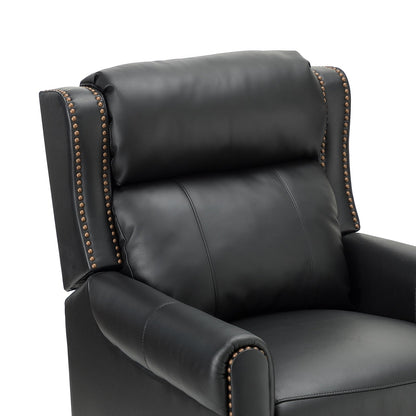 Fauteuil inclinable manuel large en cuir véritable Felisa 32,48