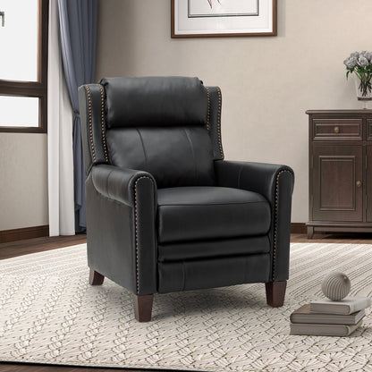 Fauteuil inclinable manuel large en cuir véritable Felisa 32,48