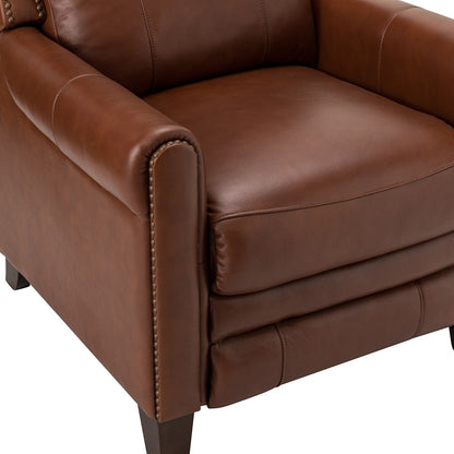 Fauteuil inclinable manuel large en cuir véritable Felisa 32,48
