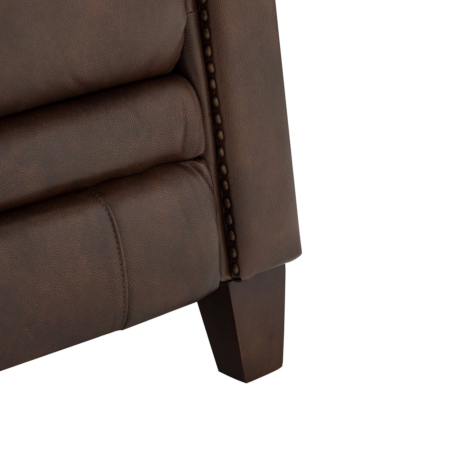 Fauteuil inclinable manuel large en cuir véritable Felisa 32,48