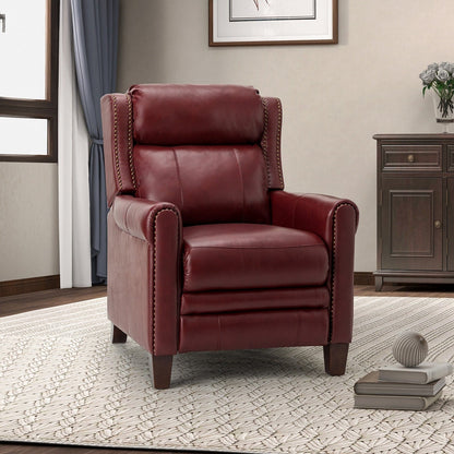 Fauteuil inclinable manuel large en cuir véritable Felisa 32,48