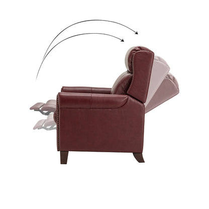 Fauteuil inclinable manuel large en cuir véritable Felisa 32,48