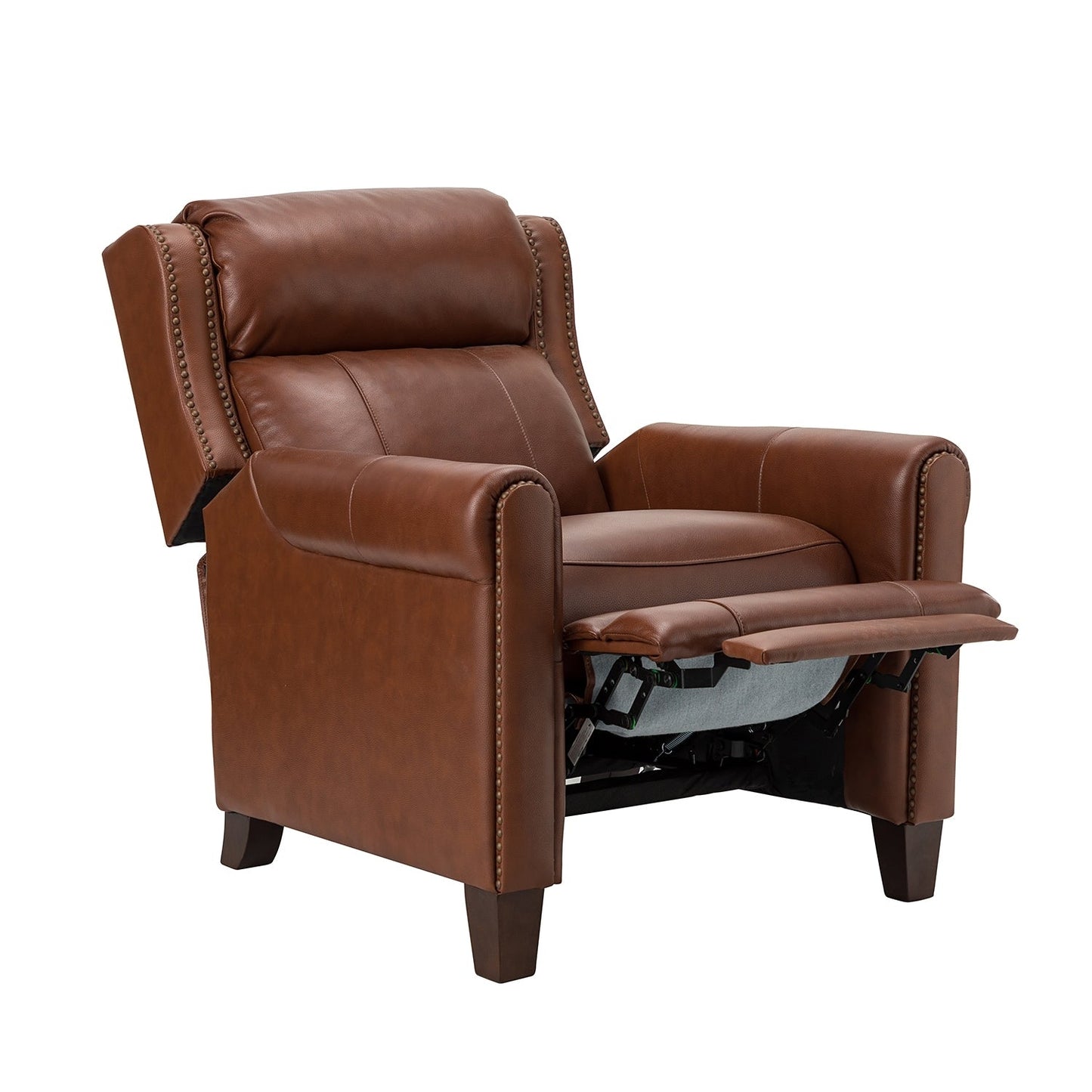 Fauteuil inclinable manuel large en cuir véritable Felisa 32,48