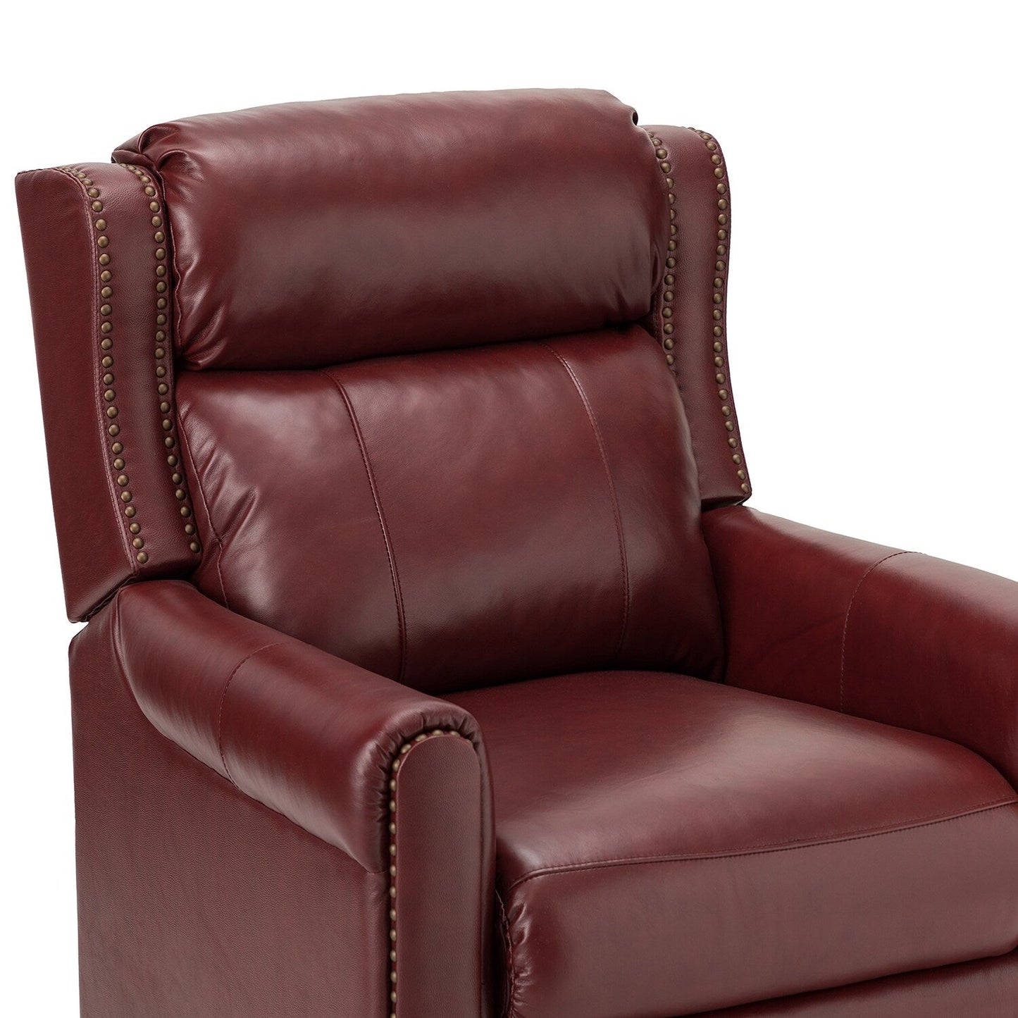 Fauteuil inclinable manuel large en cuir véritable Felisa 32,48