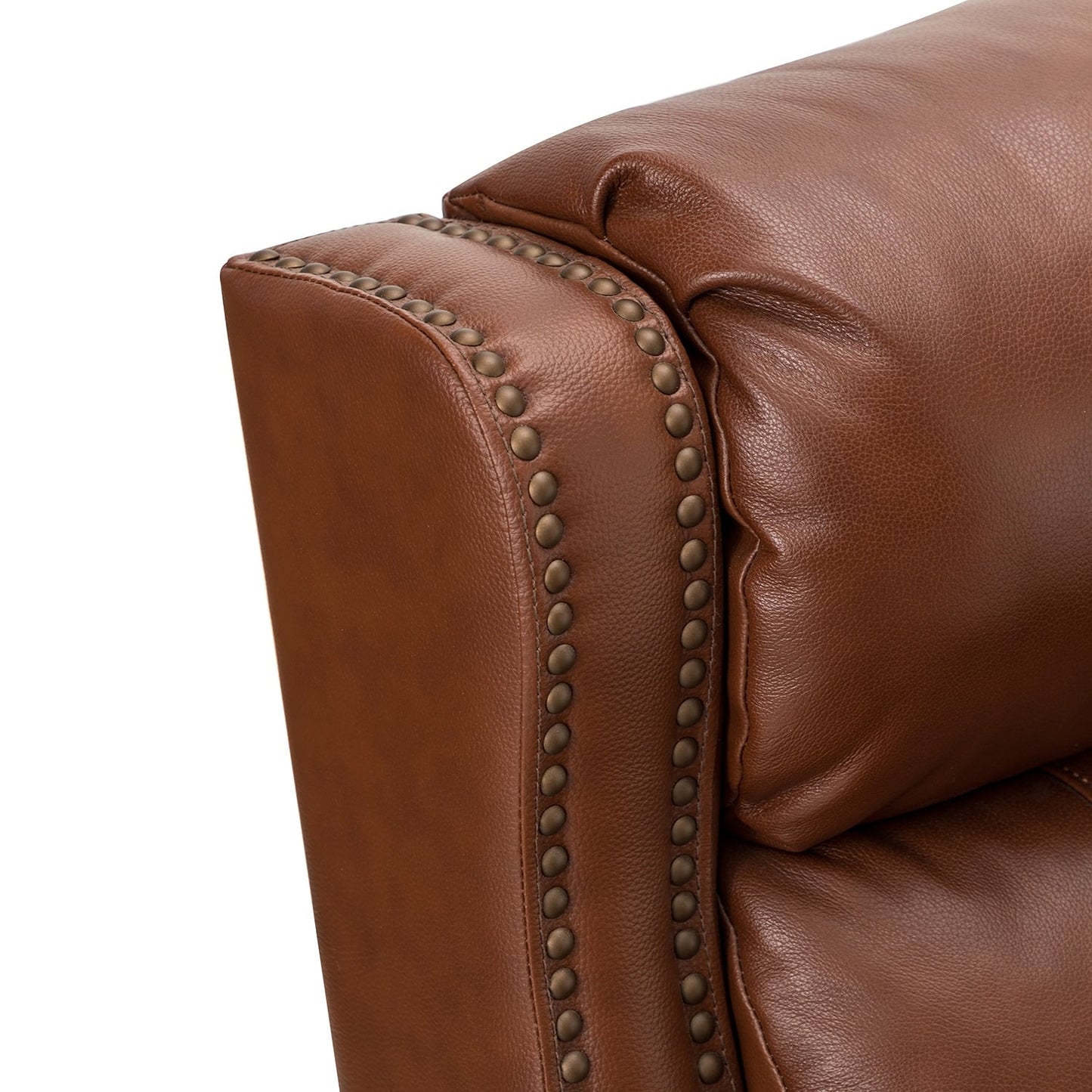 Fauteuil inclinable manuel large en cuir véritable Felisa 32,48