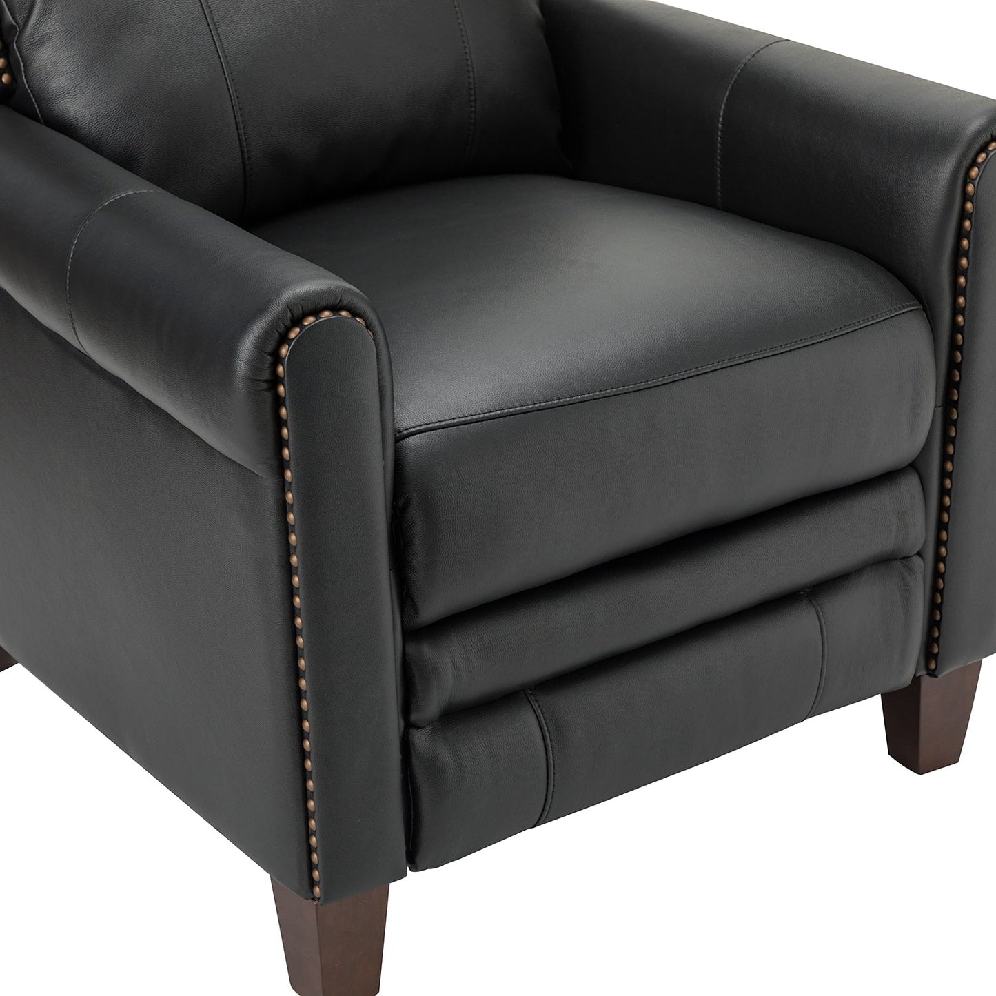 Fauteuil inclinable manuel large en cuir véritable Felisa 32,48
