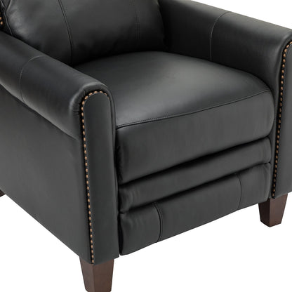 Fauteuil inclinable manuel large en cuir véritable Felisa 32,48