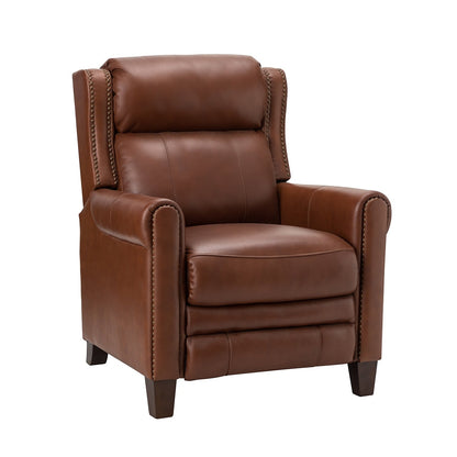 Fauteuil inclinable manuel large en cuir véritable Felisa 32,48