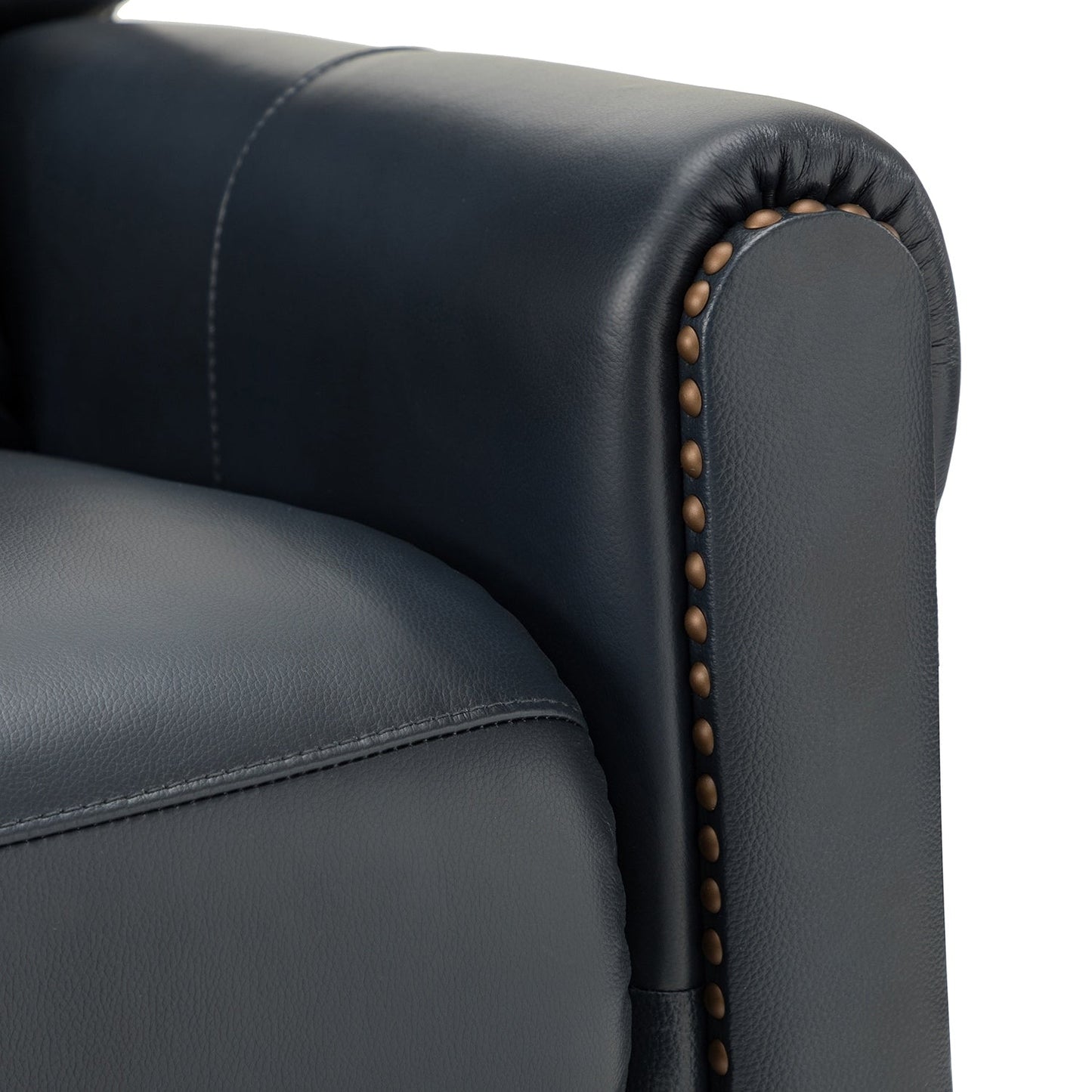 Fauteuil inclinable manuel large en cuir véritable Felisa 32,48