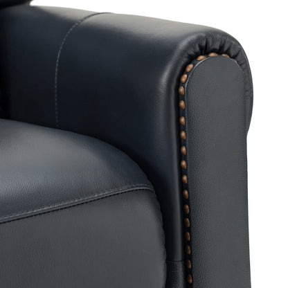Fauteuil inclinable manuel large en cuir véritable Felisa 32,48