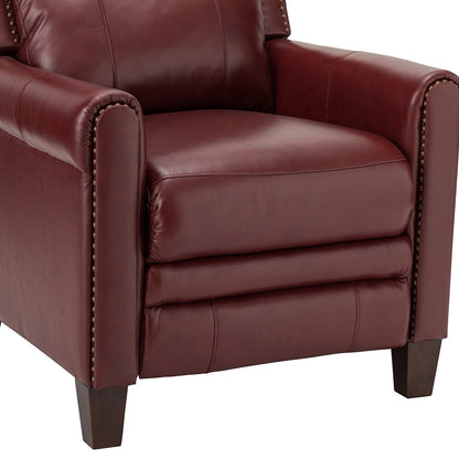Fauteuil inclinable manuel large en cuir véritable Felisa 32,48