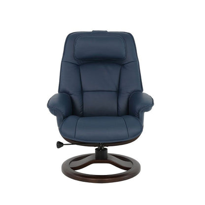 Fauteuil inclinable et ottoman en cuir Fjords Admiral R