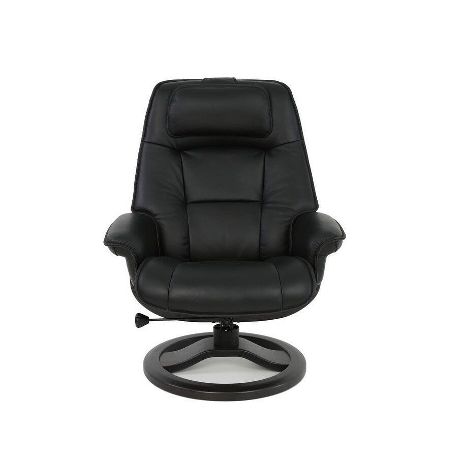 Fauteuil inclinable et ottoman en cuir Fjords Admiral R