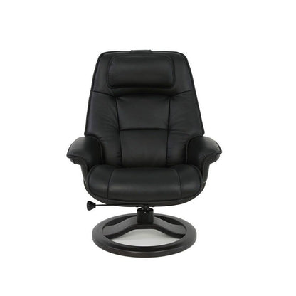 Fauteuil inclinable et ottoman en cuir Fjords Admiral R