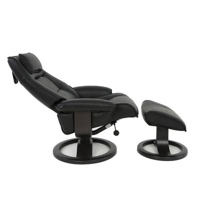 Fauteuil inclinable et ottoman en cuir Fjords Admiral R