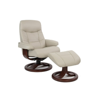 Fauteuil inclinable et ottoman en cuir Fjords Muldal