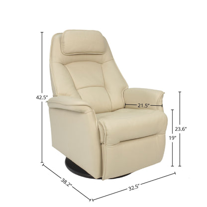 Fauteuil inclinable pivotant en cuir Fjords Stockholm