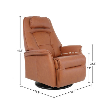 Fauteuil inclinable pivotant en cuir Fjords Stockholm