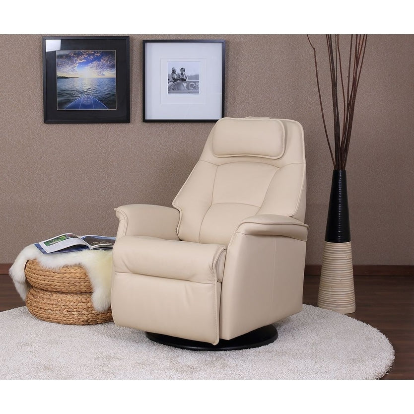 Fauteuil inclinable pivotant en cuir Fjords Stockholm