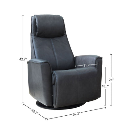 Fauteuil inclinable pivotant en cuir urbain Fjords