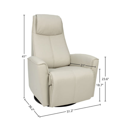 Fauteuil inclinable pivotant en cuir urbain Fjords