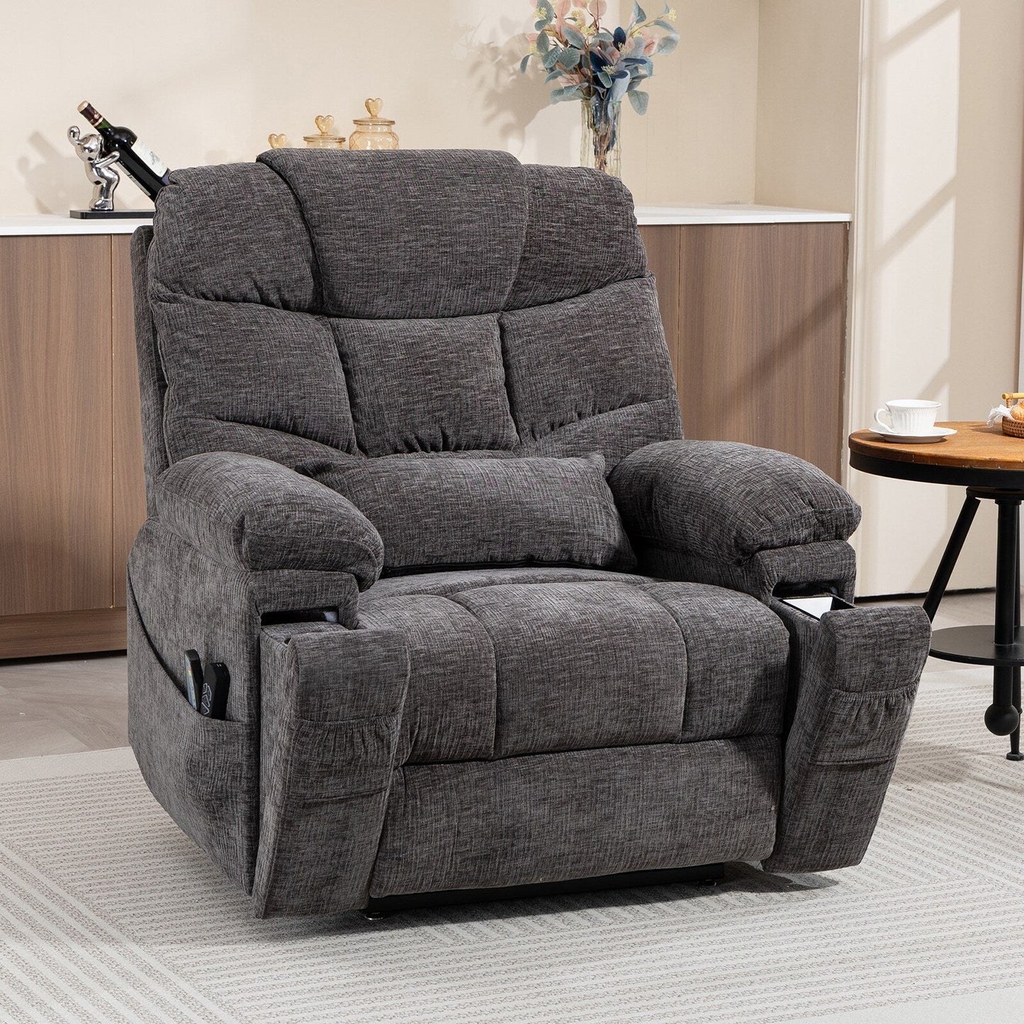 Fauteuil inclinable électrique surdimensionné à double moteur de 26 po en chenille, modèle phare