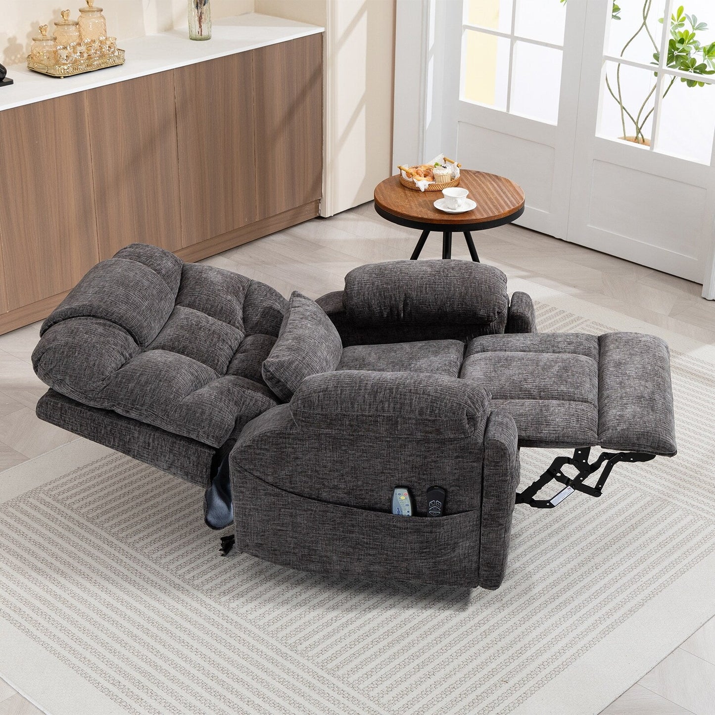 Fauteuil inclinable électrique surdimensionné à double moteur de 26 po en chenille, modèle phare