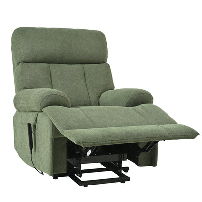 Fauteuil inclinable électrique en flanelle avec poche latérale
