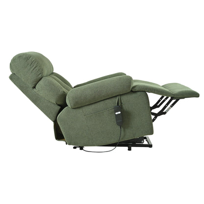 Fauteuil inclinable électrique en flanelle avec poche latérale