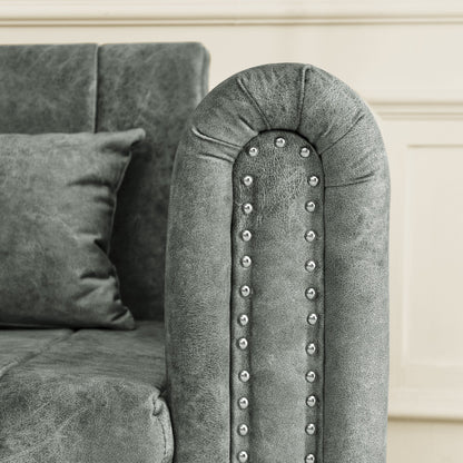 Canapé-lit gigogne 3 places en mousse avec tiroirs