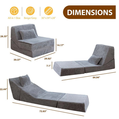 Canapé-lit pliant, canapé-lit d'appoint, chaise longue, canapé de sol