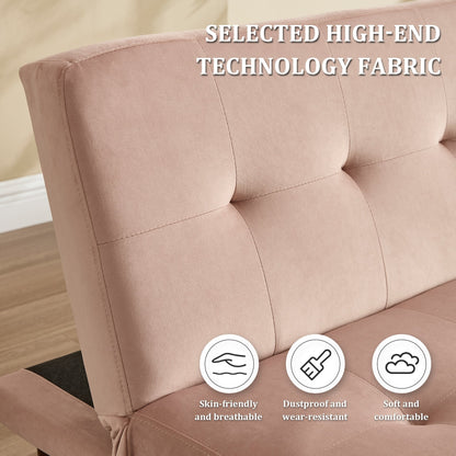 Canapé-lit pliable tendance haut de gamme en flanelle, dossier réglable, inclinable, futon, canapé moderne et tendance avec port de chargement