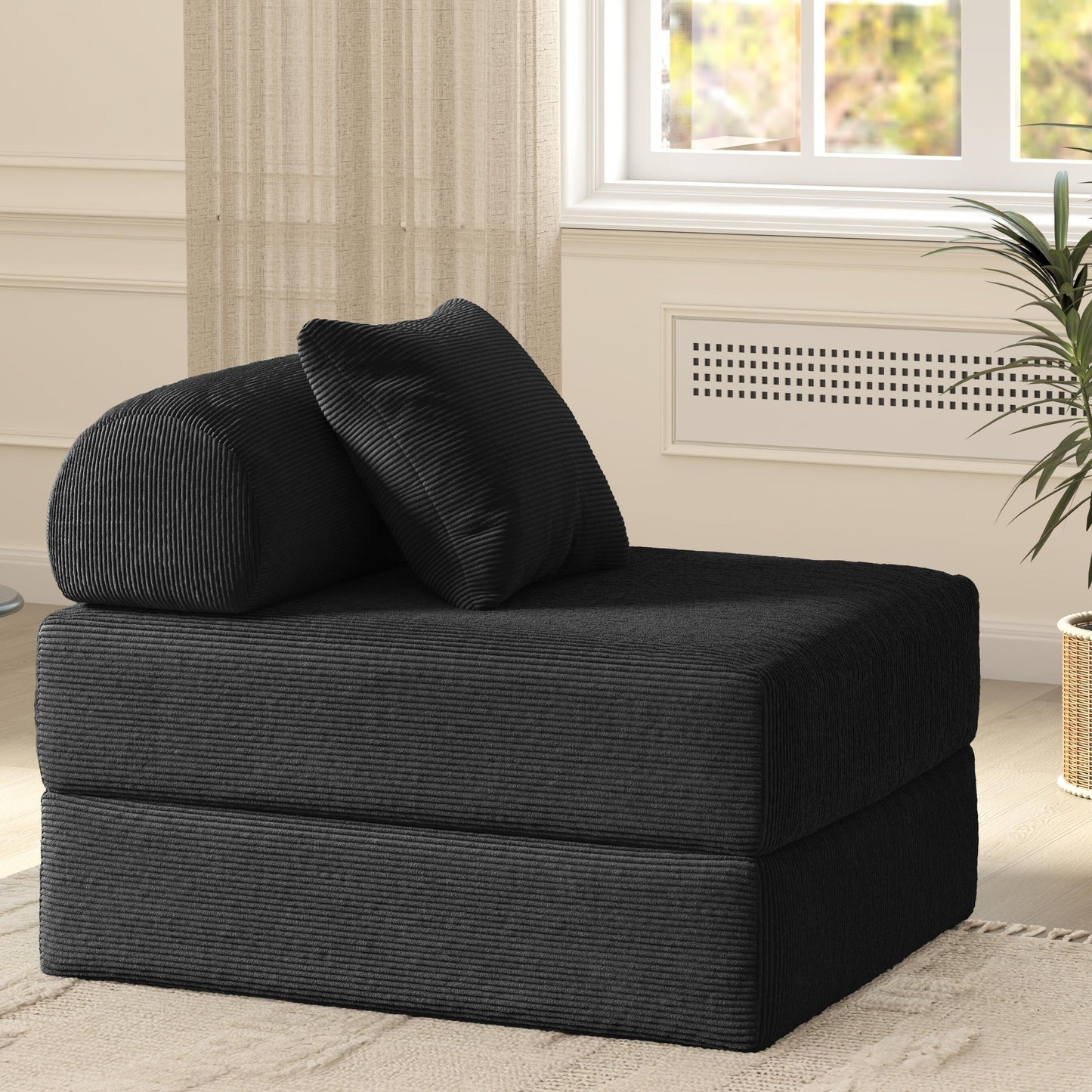 Canapé-lit pliable en tissu éponge haute densité