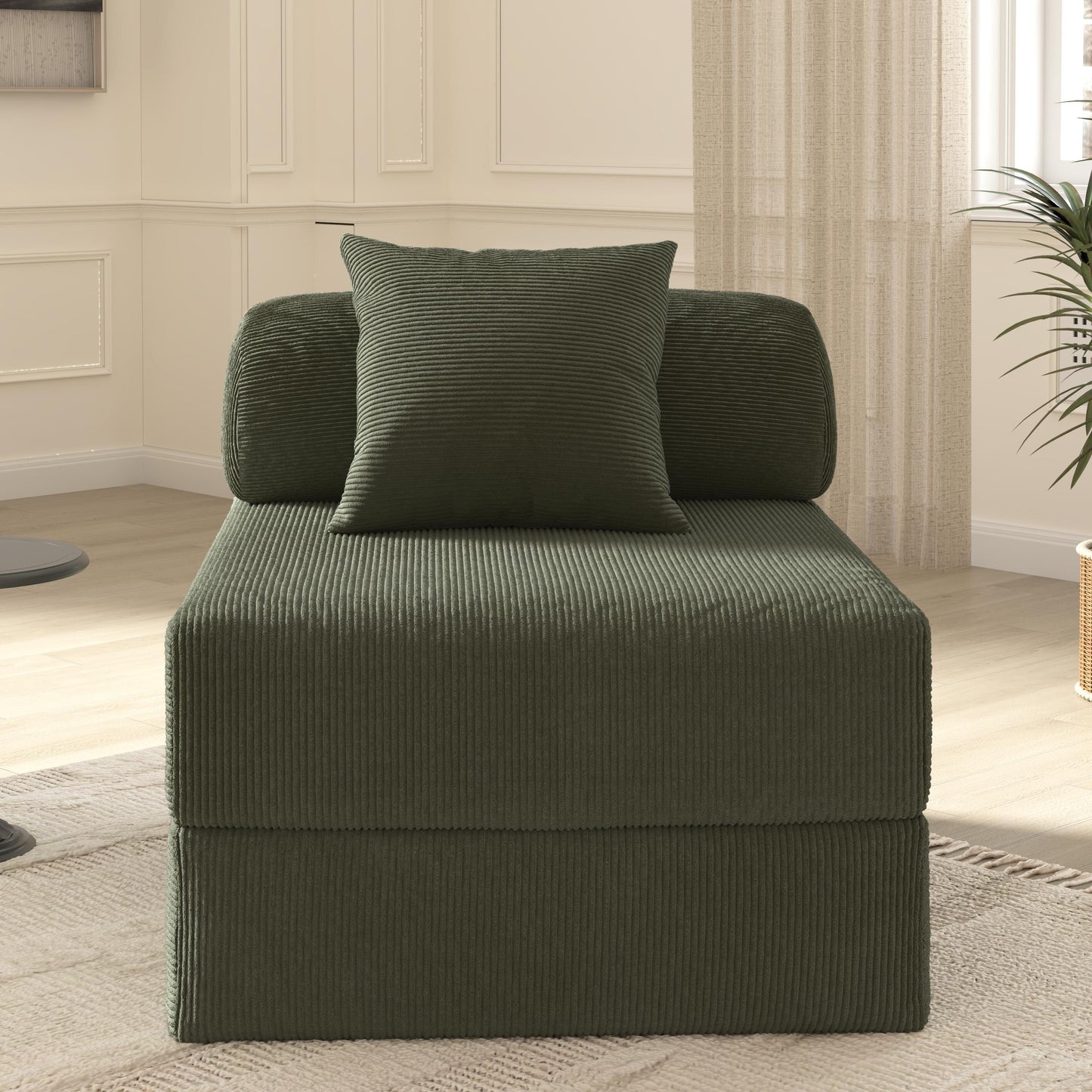 Canapé-lit pliable en tissu éponge haute densité