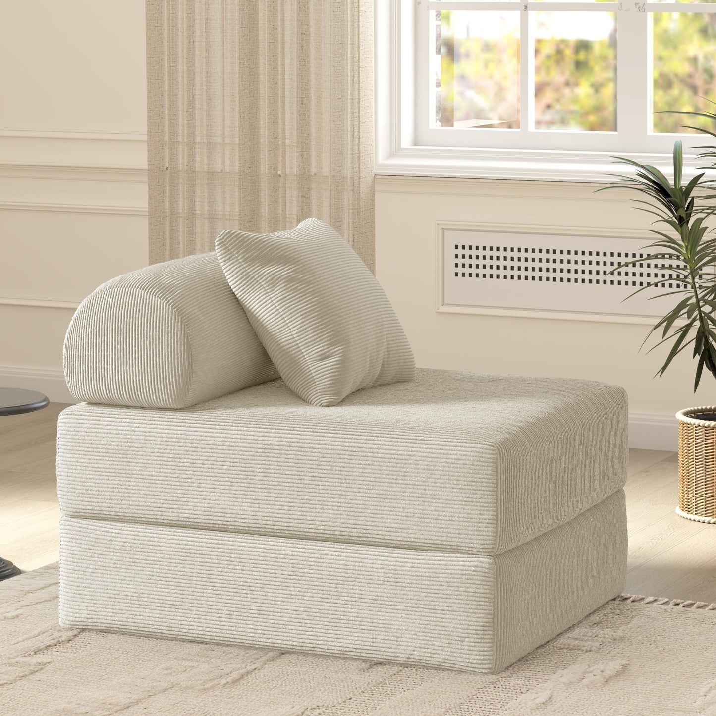 Canapé-lit pliable en tissu éponge haute densité