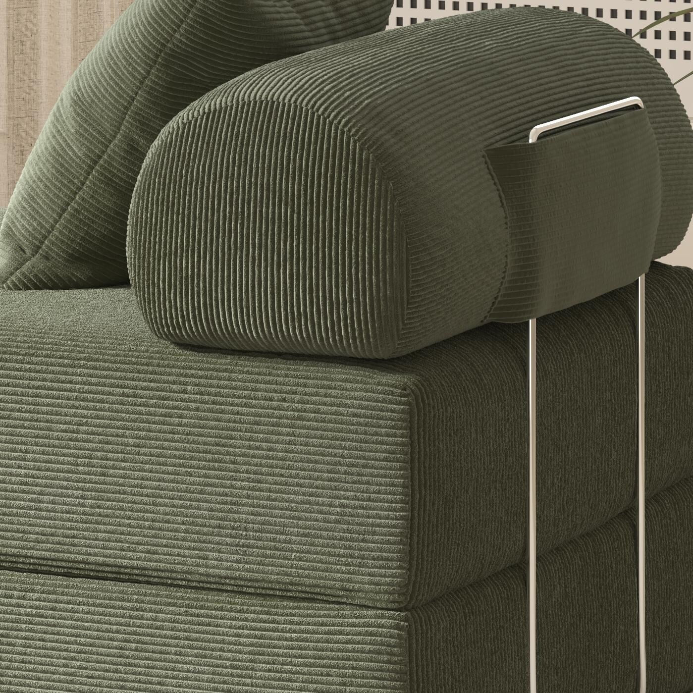 Canapé-lit pliable en tissu éponge haute densité