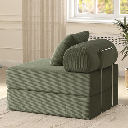 Canapé-lit pliable en tissu éponge haute densité