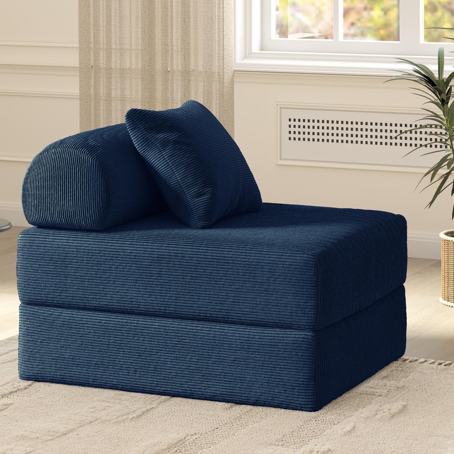 Canapé-lit pliable en tissu éponge haute densité