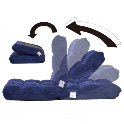 Chaise longue pliante pour salon et chambre à coucher, 5 positions d'inclinaison, canapé de loisirs pliable réglable, canapé de jeu vidéo