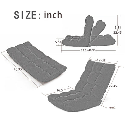 Chaise longue pliante pour salon et chambre à coucher, 5 positions d'inclinaison, canapé de loisirs pliable réglable, canapé de jeu vidéo