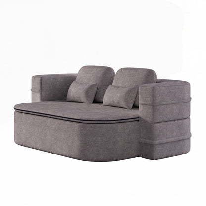 Canapé-lit pliant avec cadre fixe et matelas convertible en mousse avec couverture