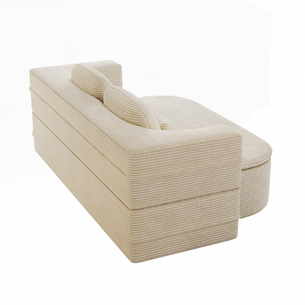 Canapé-lit pliant avec cadre fixe et matelas convertible en mousse avec couverture