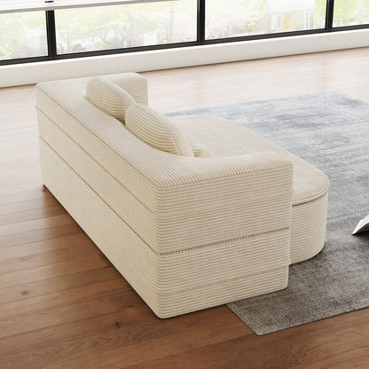 Canapé-lit pliant avec cadre fixe et matelas convertible en mousse avec couverture