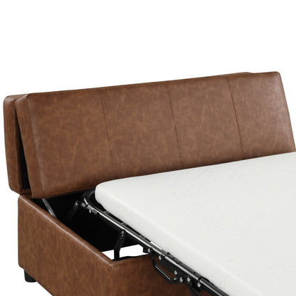 Lit ottoman pliant convertible avec matelas et lit d'appoint