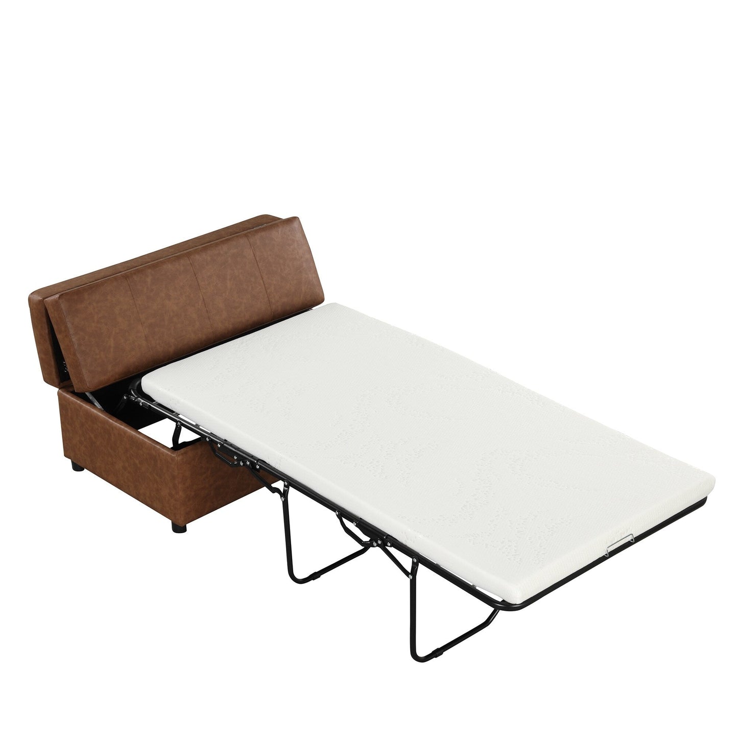 Lit ottoman pliant convertible avec matelas et lit d'appoint