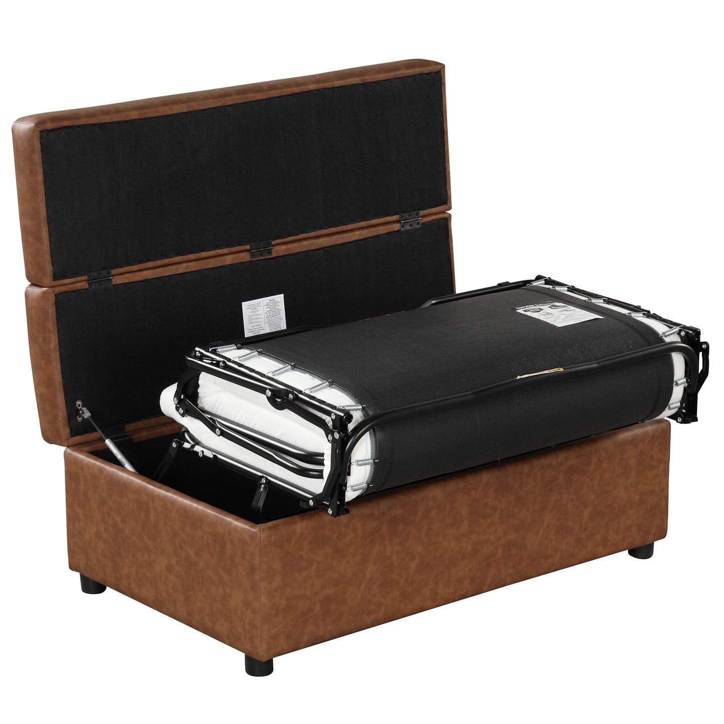 Lit ottoman pliant convertible avec matelas et lit d'appoint