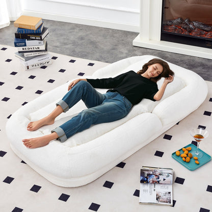 Fauteuil pliant avec 5 positions réglables, fauteuil de sol moelleux pour jeux, méditation et détente